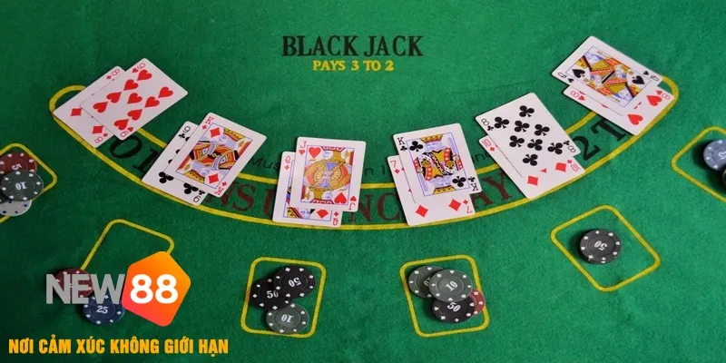 Quy trình chơi Blackjack New88 khá đơn giản